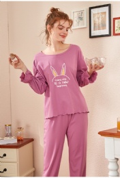 Customized High Quality Women sleepwear Long Sleeve Casual Pajamas Sets