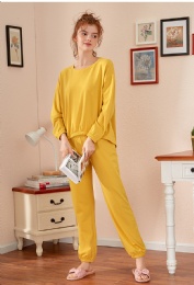 2020 Spring Autumn High Quality Long Sleeves Fashion Inventory Women Pajamas Suit