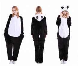 Autumn Winter Sleepwear Onesie For Adult Panda Animal Cartoon Kigurumi Pajamas Women